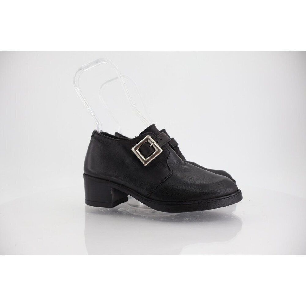Naot Ankle Booties Women's 6 37 Black Leather Monk Strap Shoes Heels Comfort